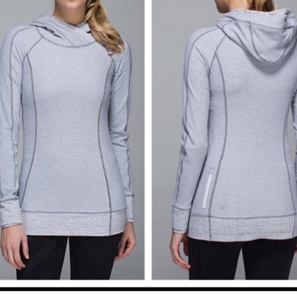 lululemon athletica Sweaters - Lululemon 2 Think Fast Hoodie Heathered Grey Slate